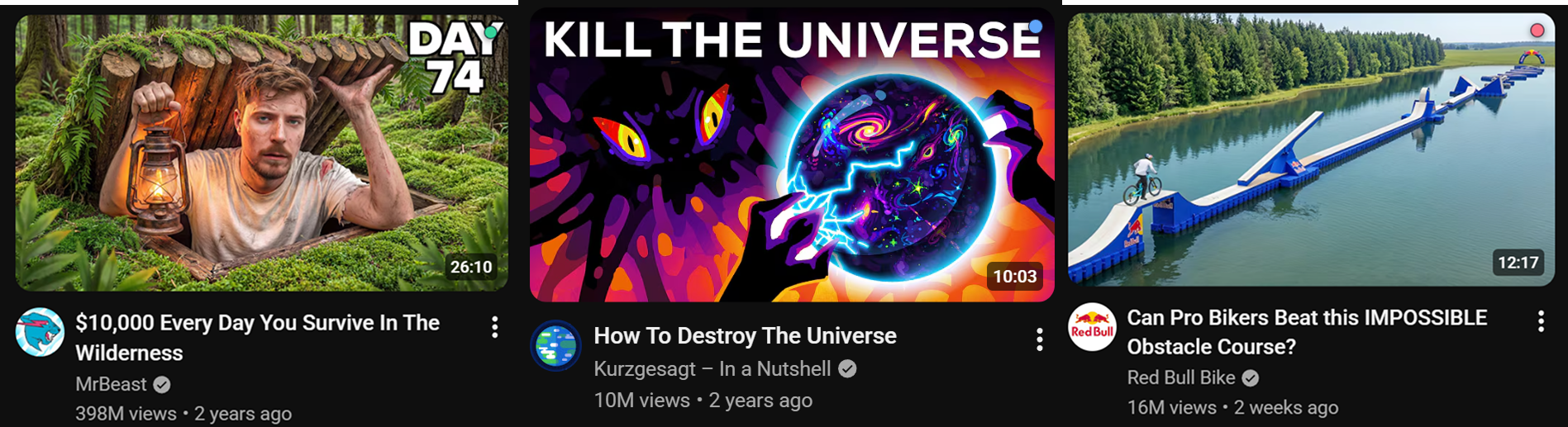 Green, blue, and red subtitle availability cues on YouTube thumbnails